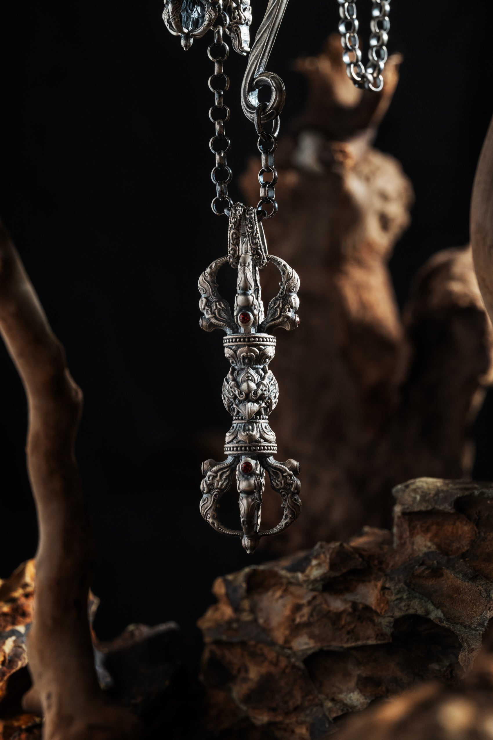 Garuda Vajra Pendant | Pure S925 Silver | Tibetan Buddhist Amulet | Spiritual Protector Jewelry