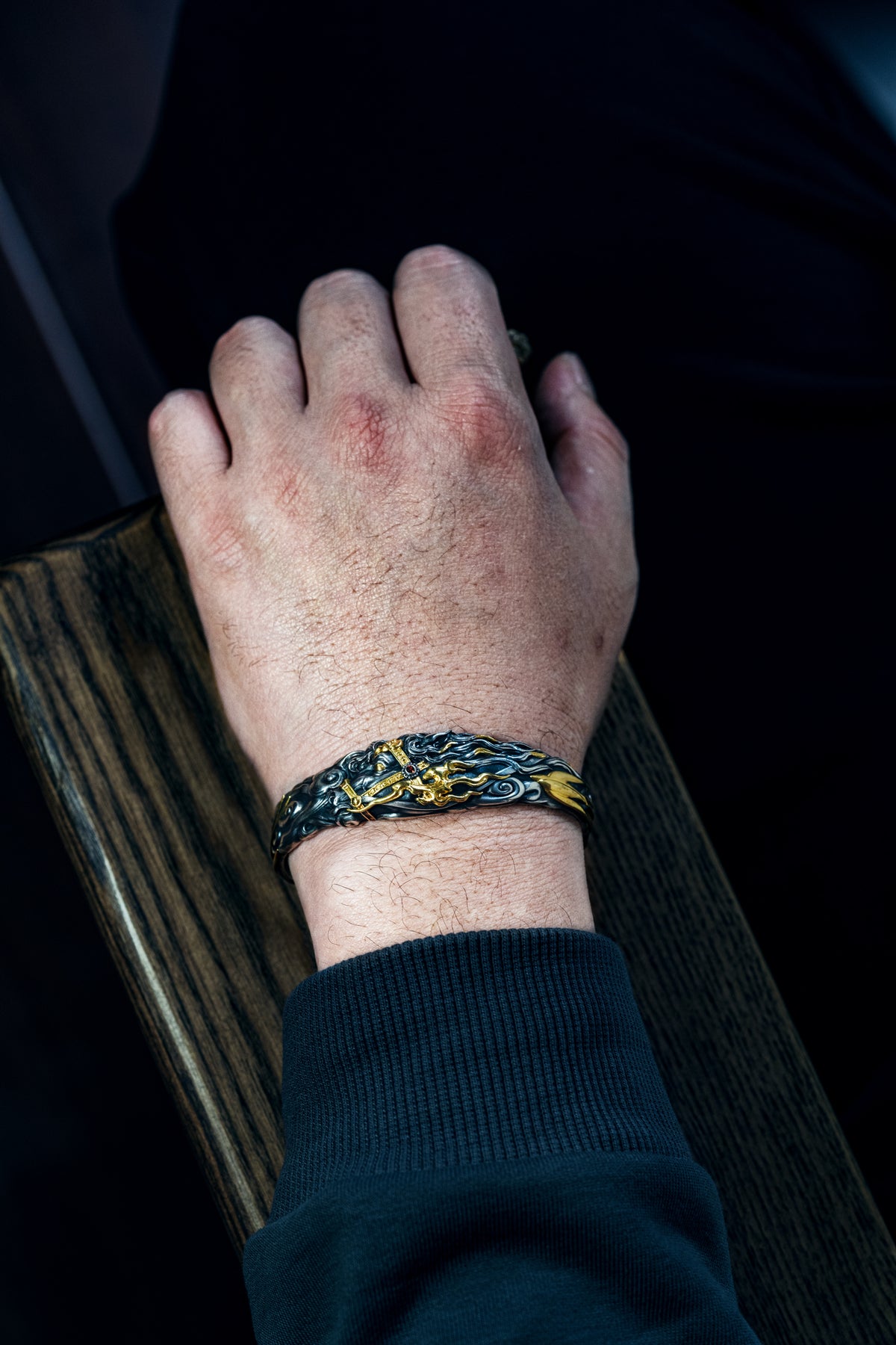 Free Spirit Horse Bangle | S925 Silver & 24K Gold Plated | Tibetan Wind Horse Amulet | Spiritual Jewelry