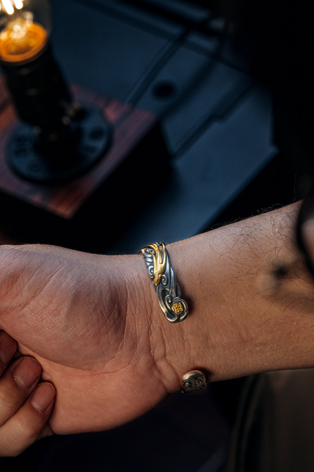 Free Spirit Horse Bangle | S925 Silver & 24K Gold Plated | Tibetan Wind Horse Amulet | Spiritual Jewelry