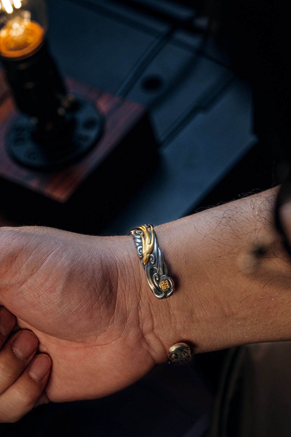 Free Spirit Horse Bangle | S925 Silver & 24K Gold Plated | Tibetan Wind Horse Amulet | Spiritual Jewelry