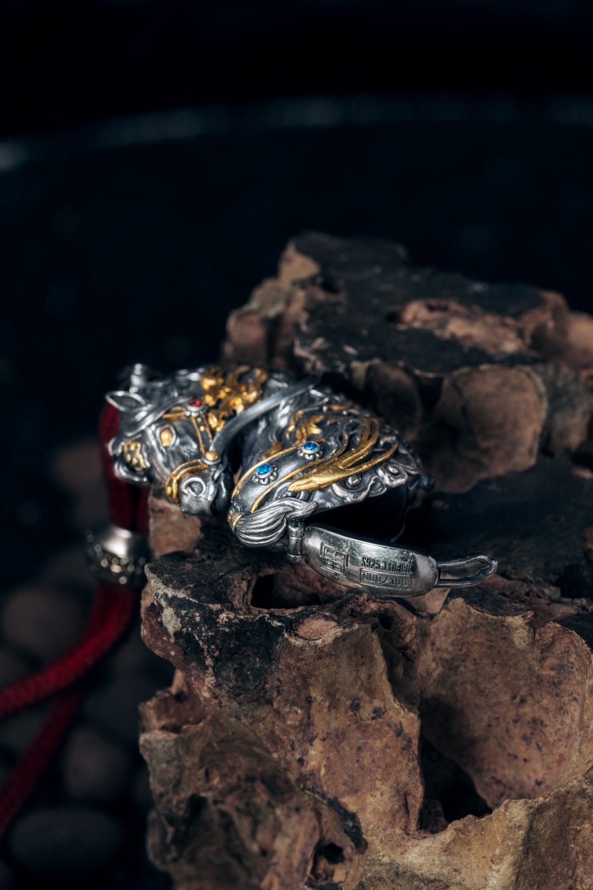 Free Spirit Horse Pendant | S925 Silver & 24K Gold Plated | Tibetan Wind Horse Amulet | Spiritual Jewelry