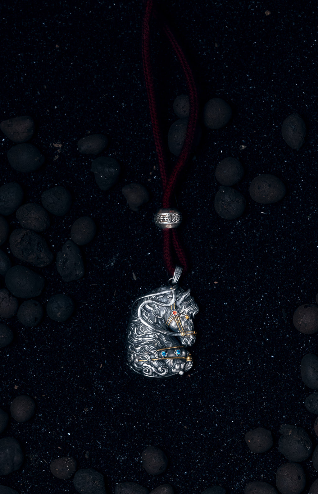Free Spirit Horse Pendant | S925 Silver & 24K Gold Plated | Tibetan Wind Horse Amulet | Spiritual Jewelry