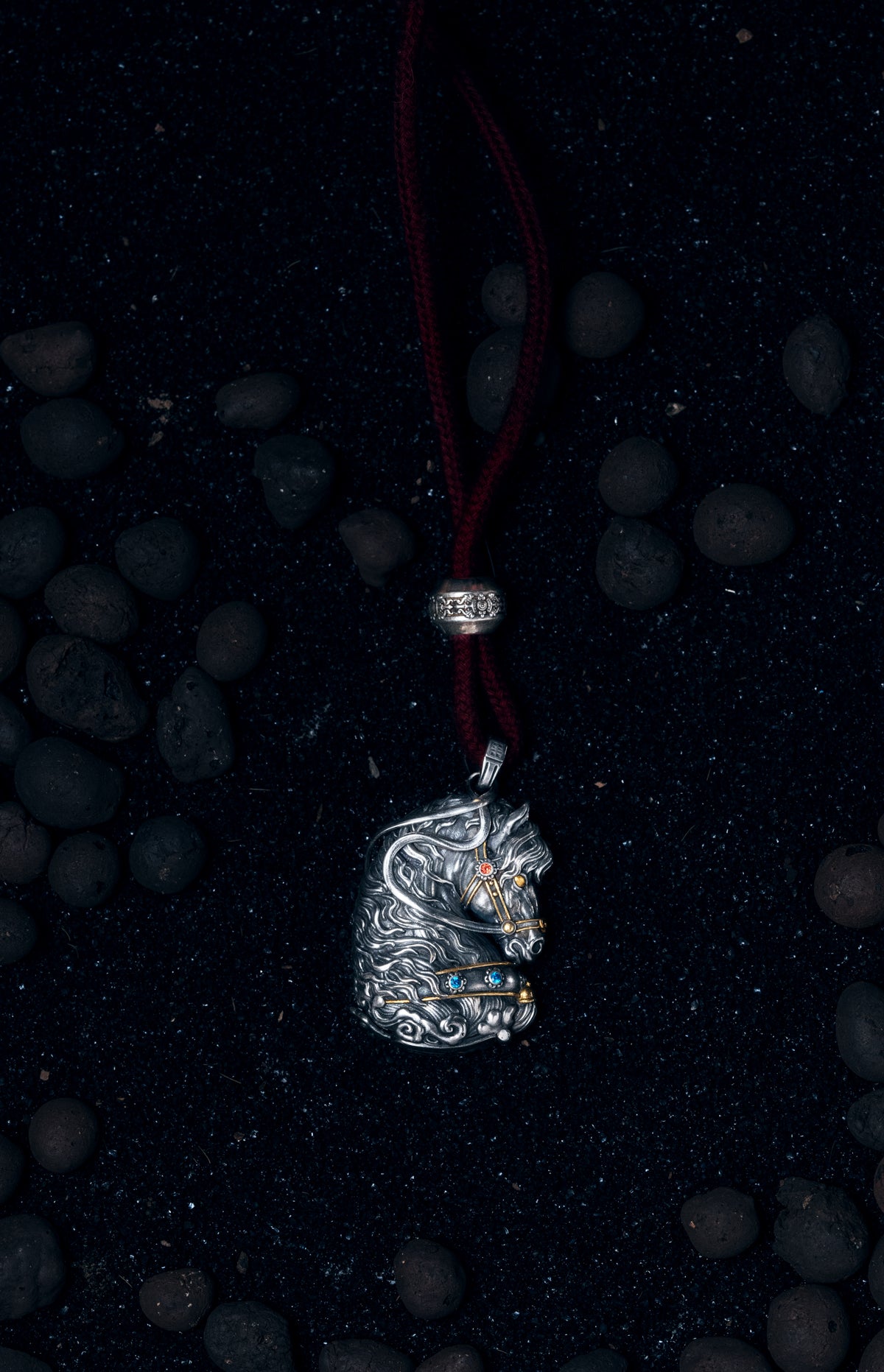 Free Spirit Horse Pendant | S925 Silver & 24K Gold Plated | Tibetan Wind Horse Amulet | Spiritual Jewelry