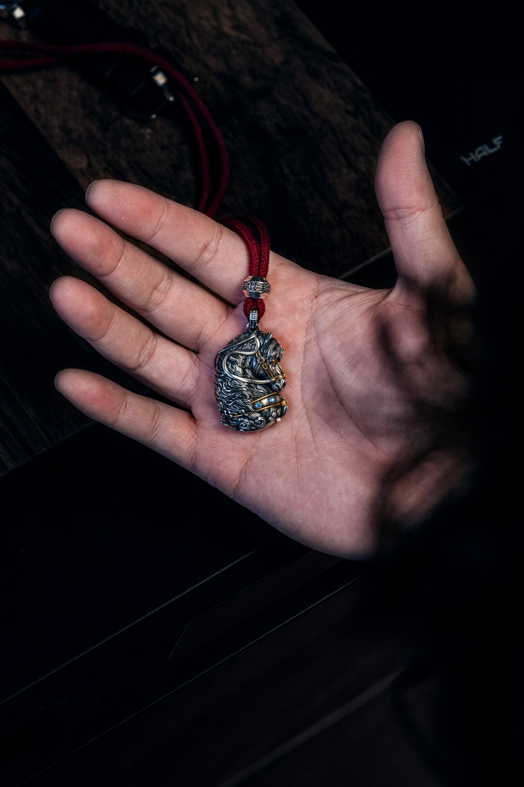 Free Spirit Horse Pendant | S925 Silver & 24K Gold Plated | Tibetan Wind Horse Amulet | Spiritual Jewelry