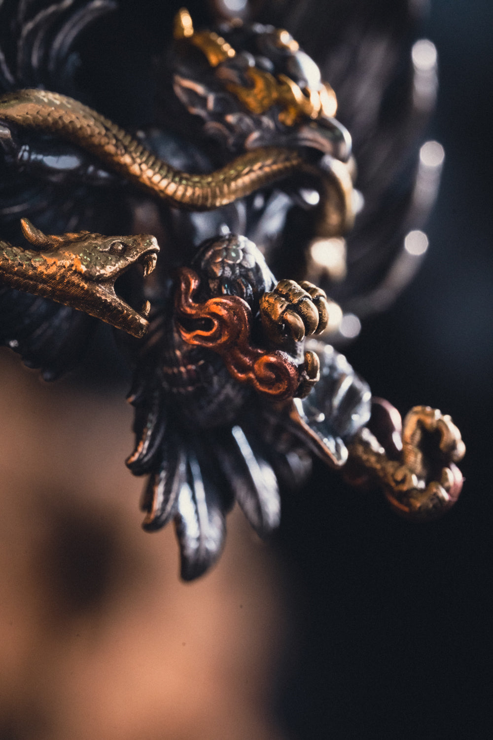 Garuda S925 Silver Pendant | Handcrafted 24K Fire-Gilded Tibetan Amulet