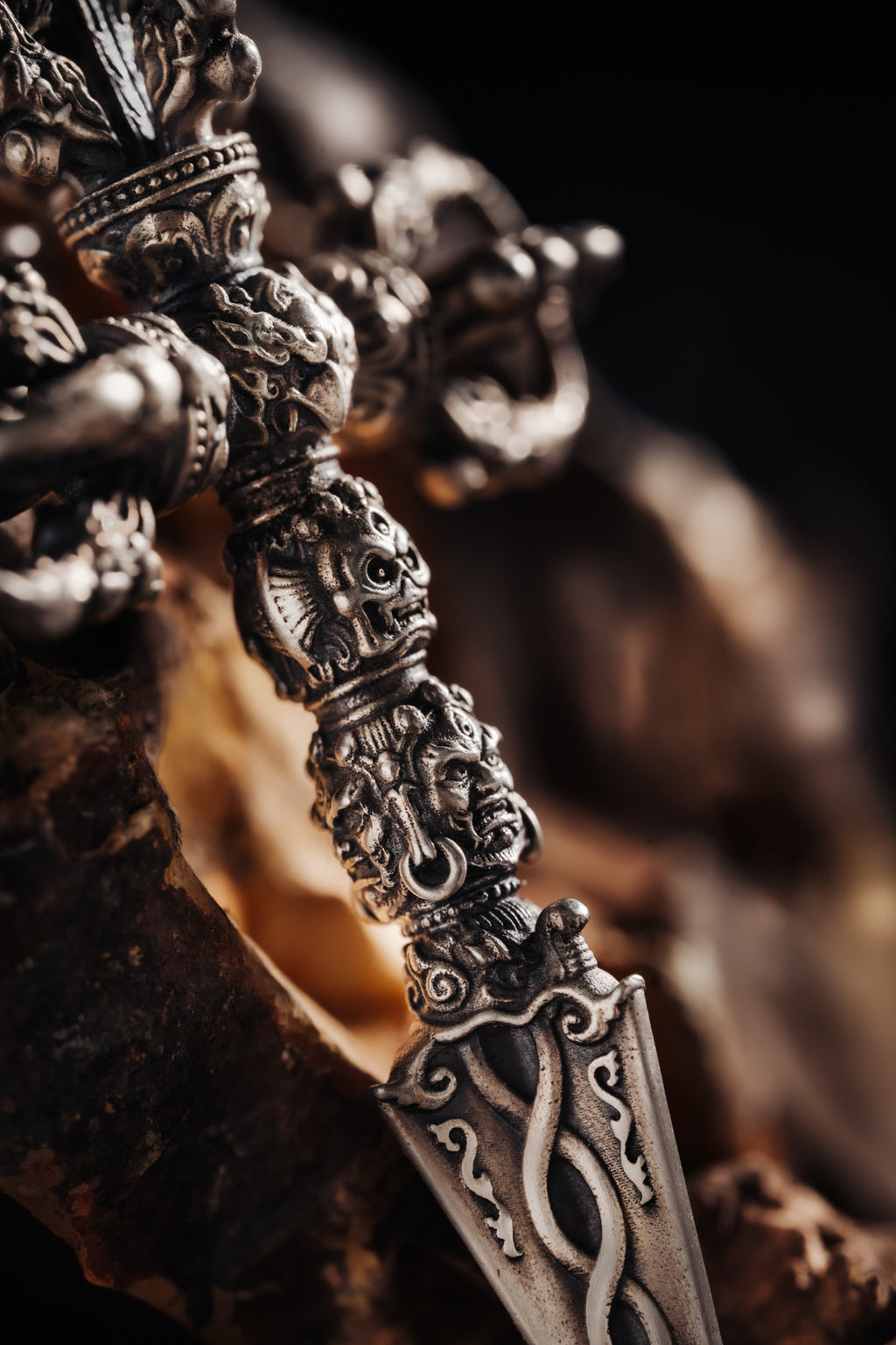 Garuda Cross Vajra Pendant | S925 Silver & Tibetan Handcrafted | Buddhist Spiritual Jewelry | Special Gift for Him