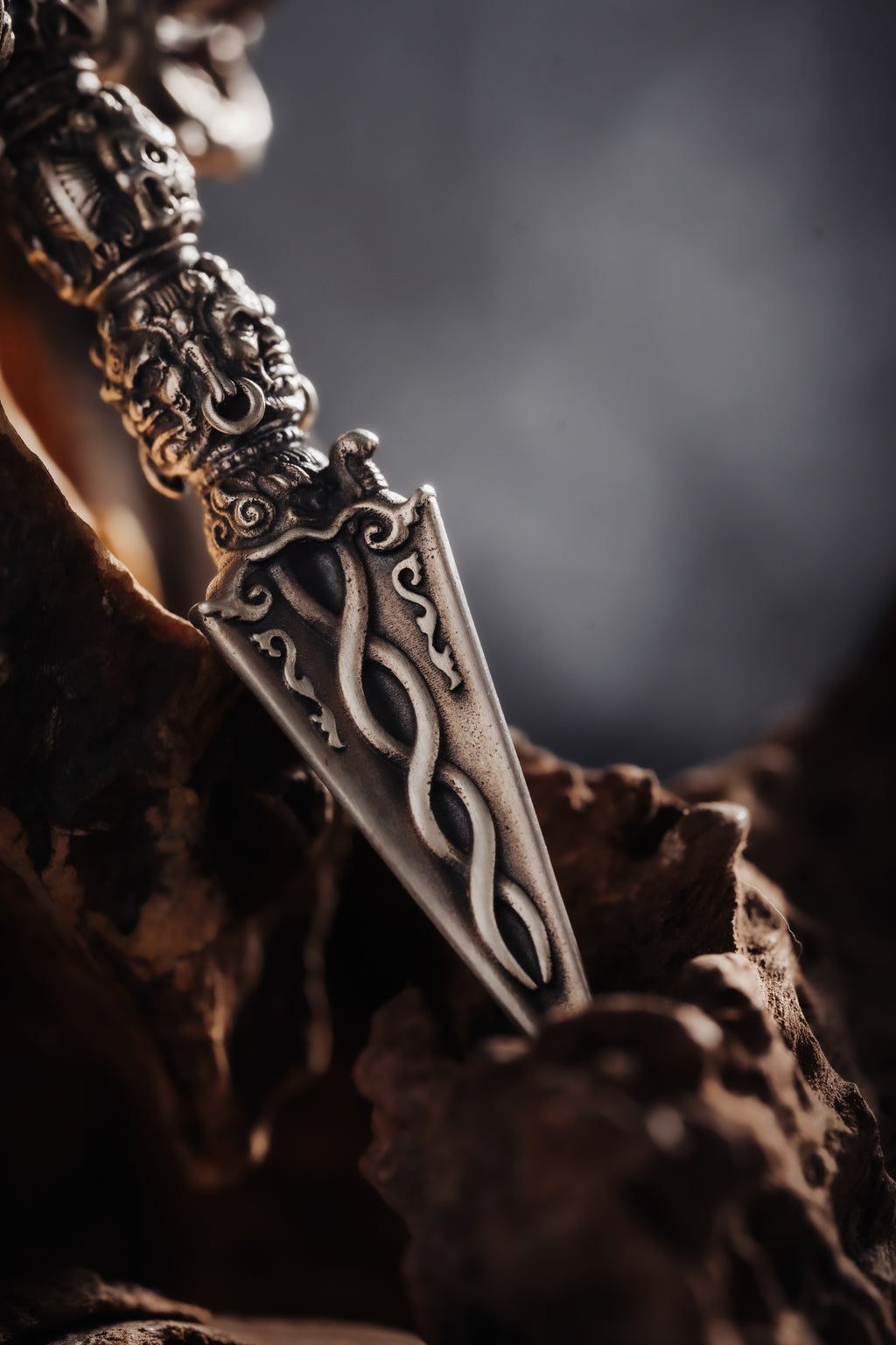 Garuda Cross Vajra Pendant | S925 Silver & Tibetan Handcrafted | Buddhist Spiritual Jewelry | Special Gift for Him