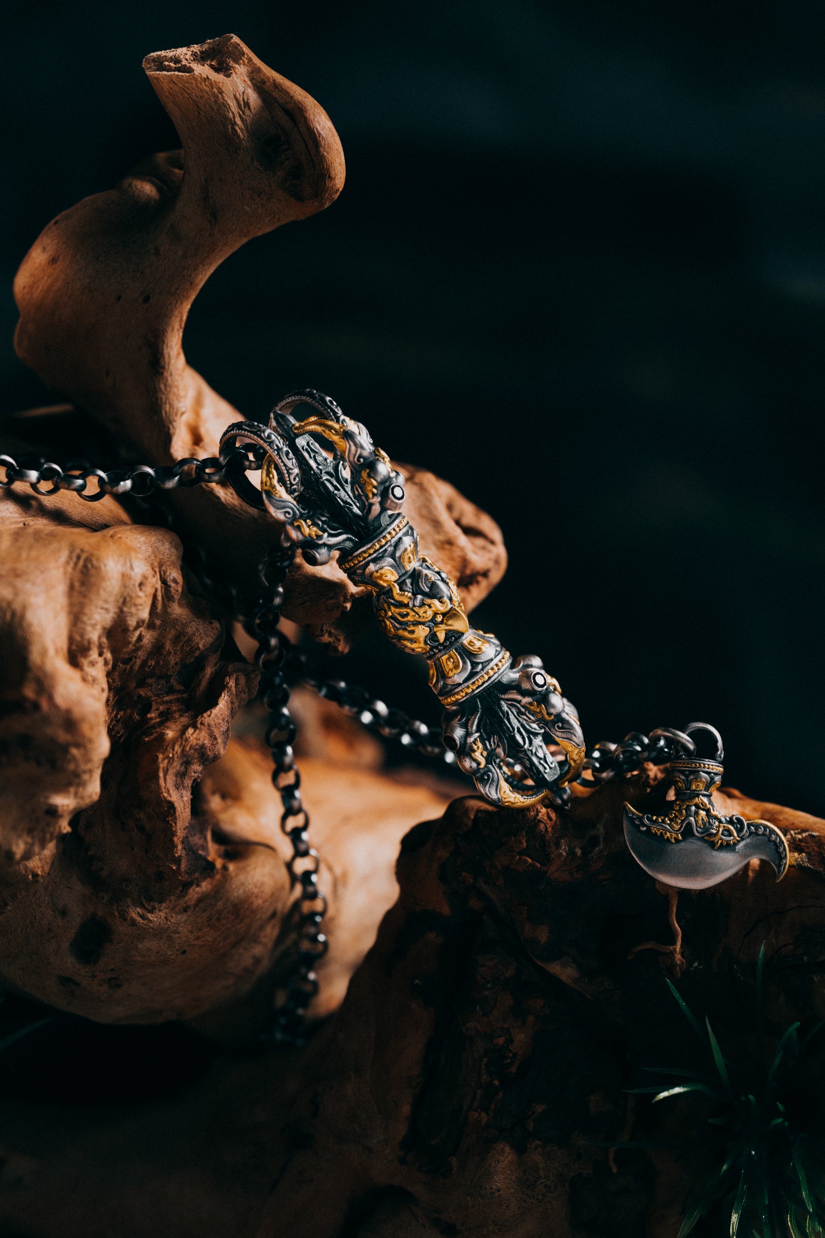 Garuda Vajra Pendant | 24K Gold Plated S925 Silver | Tibetan Buddhist Amulet | Spiritual Protector Jewelry