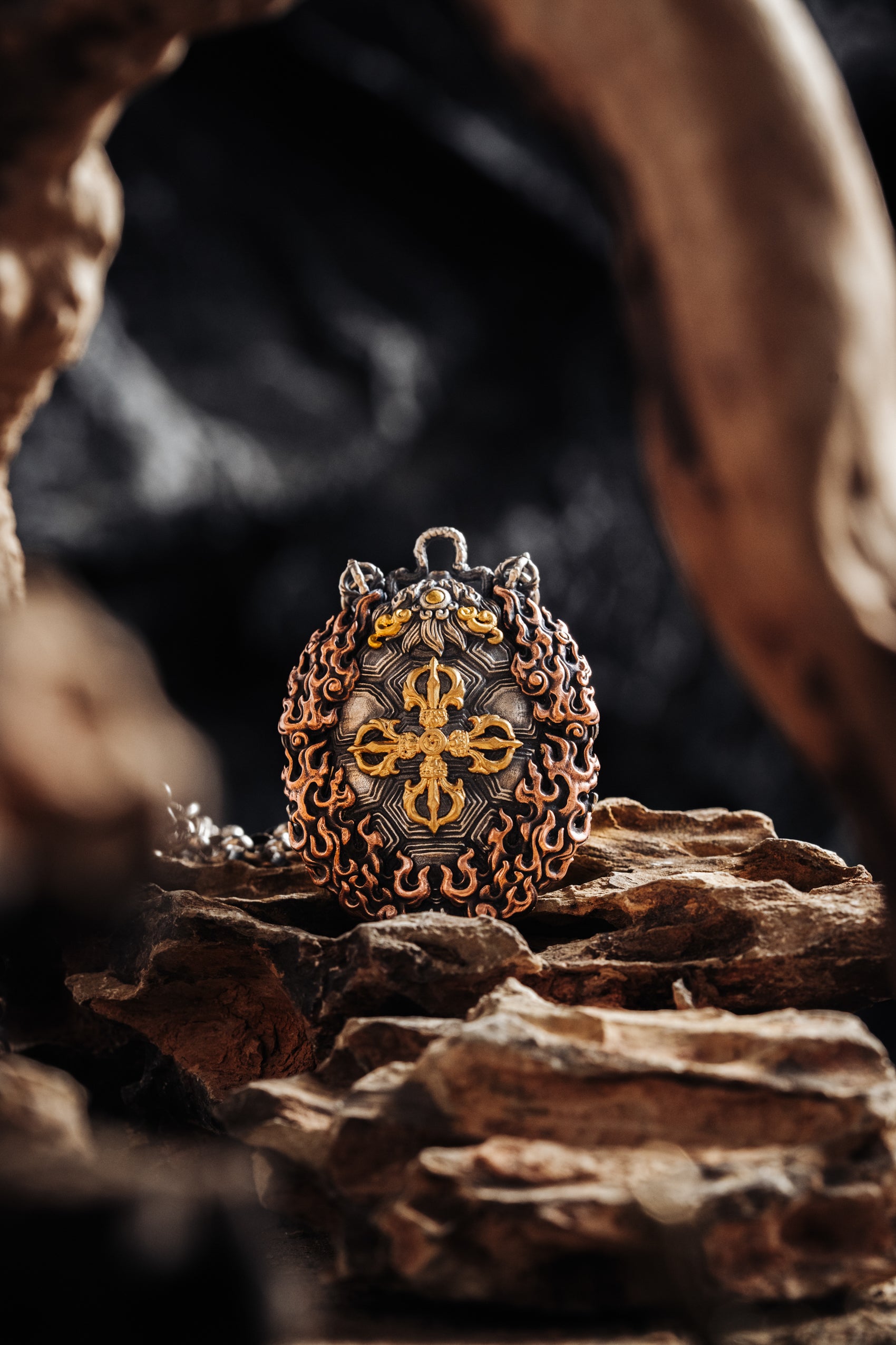 Nine Square Zodiac Amulet Necklace | S925 Silver & 24K Gold Plated | Tibetan Buddhist Protection Charm | Spiritual Gift