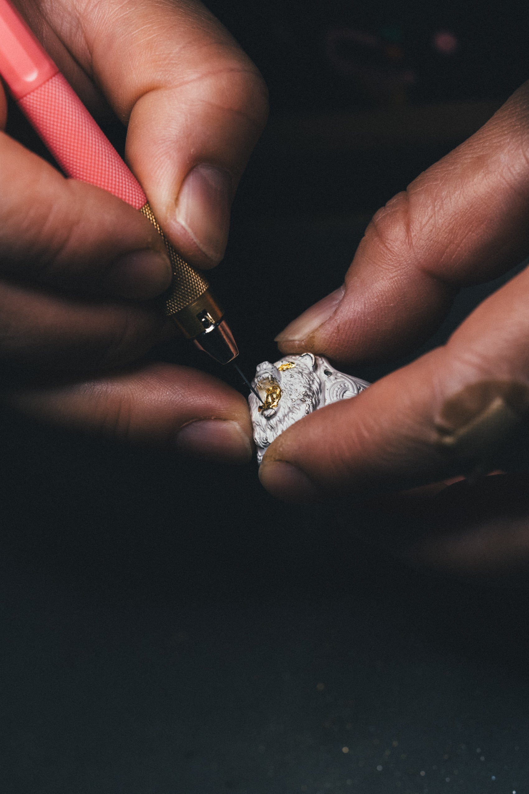 Forest Bear Silver Ring | 24K Gold Plated S925 | Nordic Animal Totem Jewelry