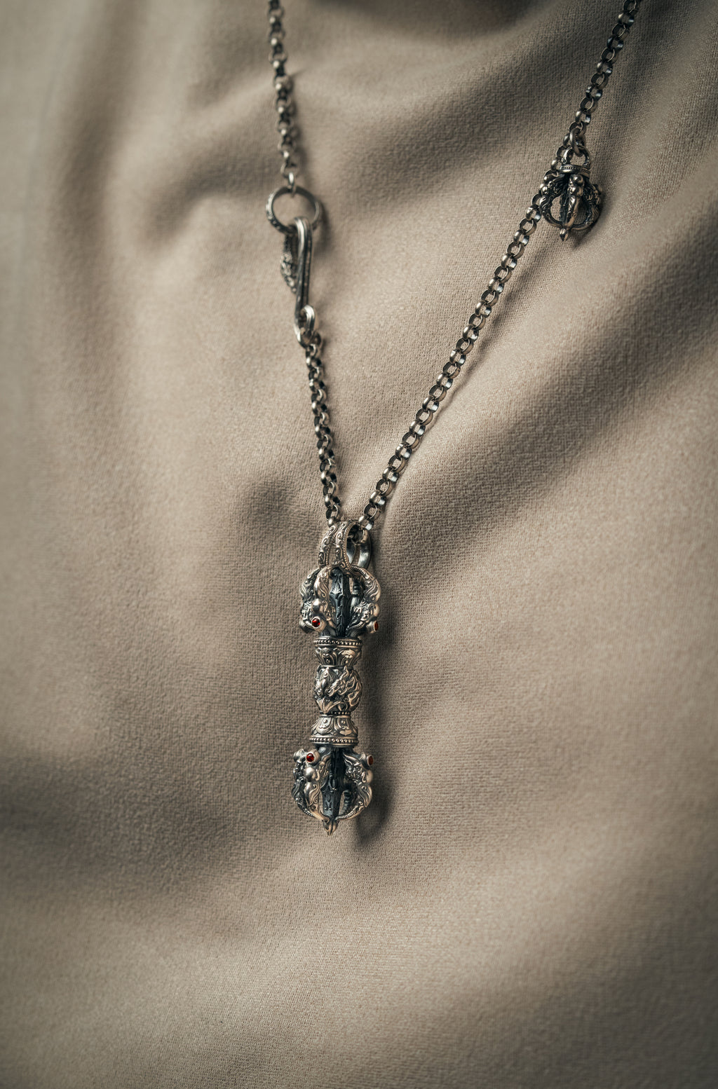 Garuda Vajra Pendant | Pure S925 Silver | Tibetan Buddhist Amulet | Spiritual Protector Jewelry