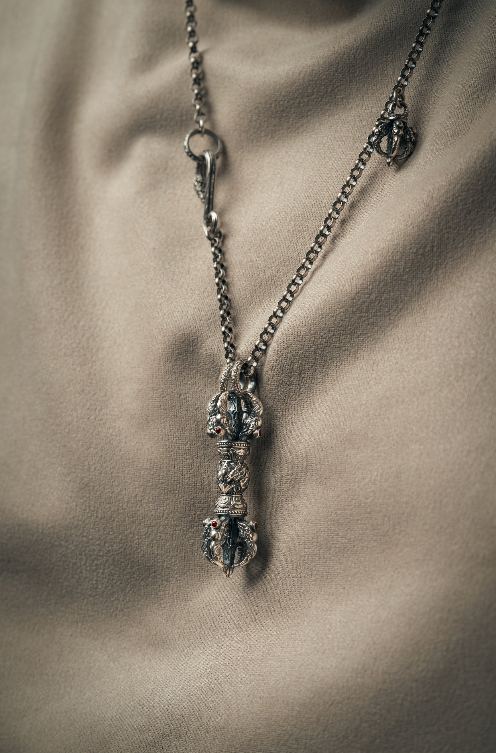 Garuda Vajra Pendant | Pure S925 Silver | Tibetan Buddhist Amulet | Spiritual Protector Jewelry